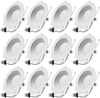 ENERGETIC Dimmable 5/6 inch LED Recessed Lighting, 1000 Lumens High Brightness, 13W=150W, Downlight, Damp Rated, ETL Listed, Simple Retrofit Installation, 12 Pack
