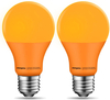 [Black/ Orange/ Yellow] Colorful A19 Light Bulb, E26 Base